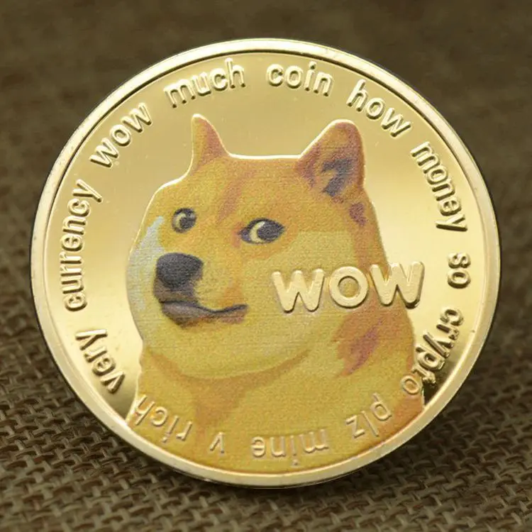 Позолоченная медная коллективная сувенирная монета Doge памятная