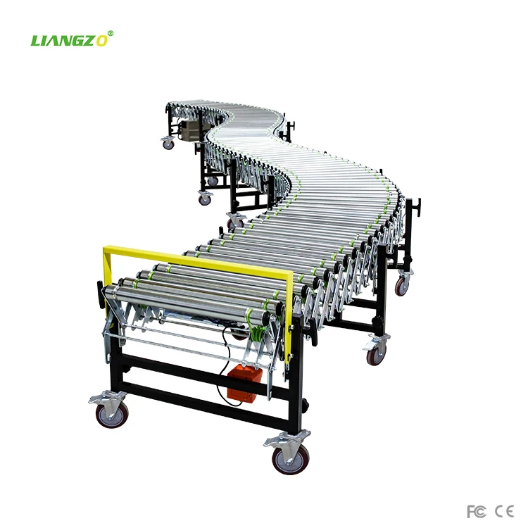 LIANGZO Customized Flexible Roller Conveyor For High-frequency Use In Warehouse