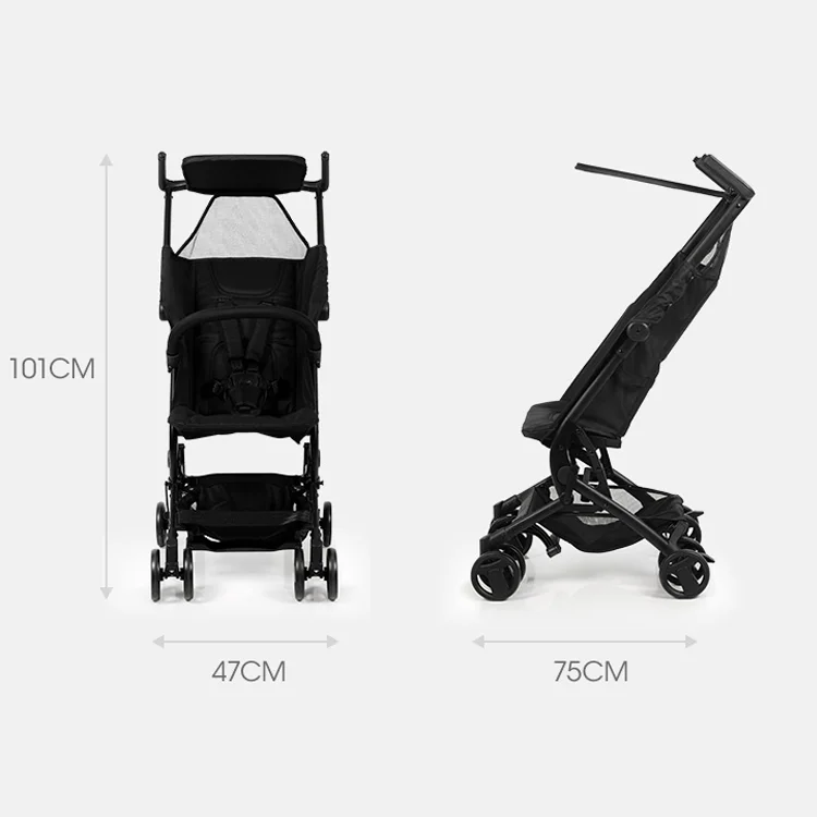 Hot Selling Lightweight Linen Baby Buggy Portable Cheap 2-in-1 Foldable Pram Travel Pocket Advantageous Cart EN Approval