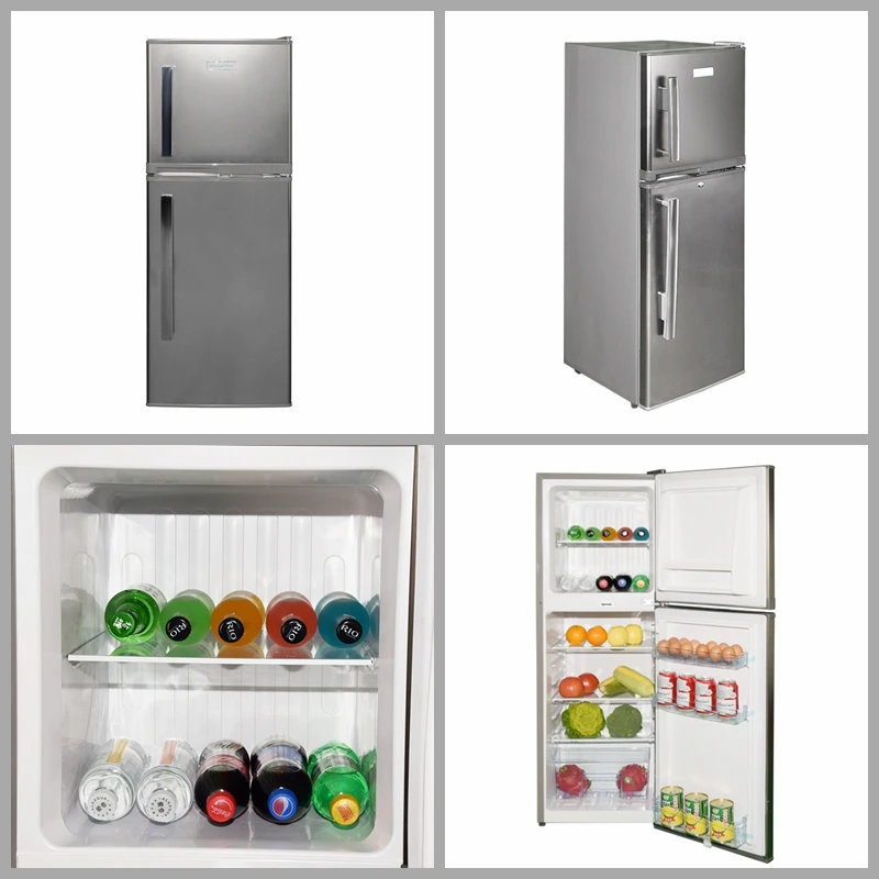 Best selling energy conservation stainless steel home double door refrigerator