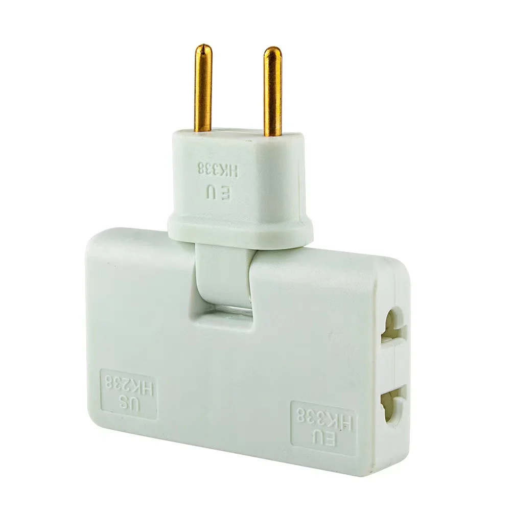 Rotate Plug EU one in three 180 degree extension plug Rotatable Wall Power Socket 1 to 3 Way Outlet