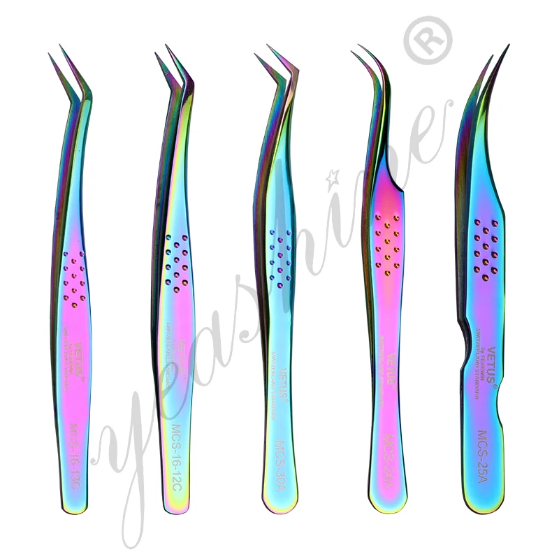 Own Brand Lash Applicator Gold Eyelash Extension Volume Tool Durable Custom Logo Straight Tweezer