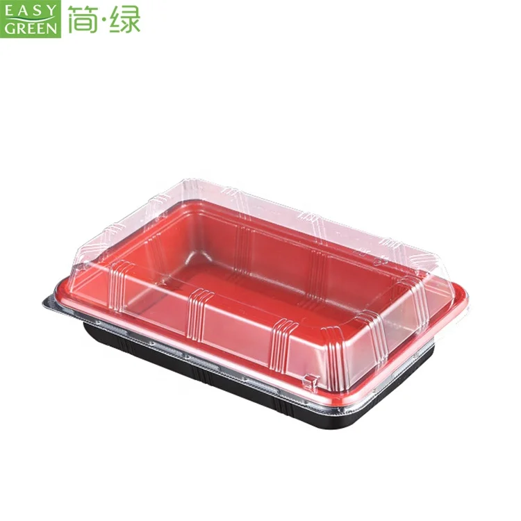Easy Green heatable rectangle disposable food container eco lunch box with lid