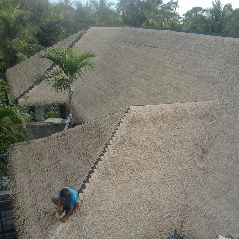 Factory Direct Supply Artificial 50cmx100cm plastic rattan thatch roof tiles - CD5-100