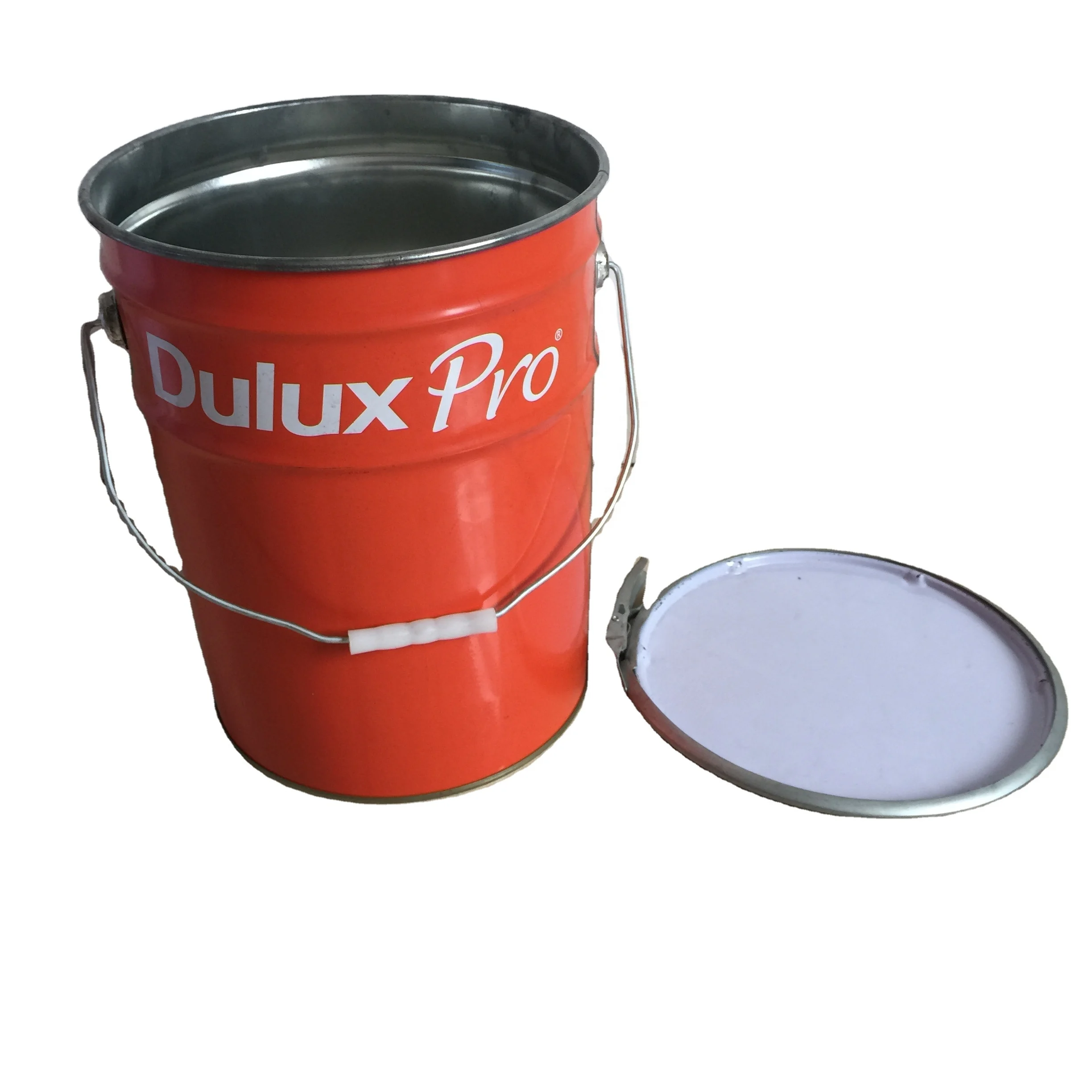 Customized 20 liter Conical Metal Chemical Paint tin Buckets with Lock Ring Lid