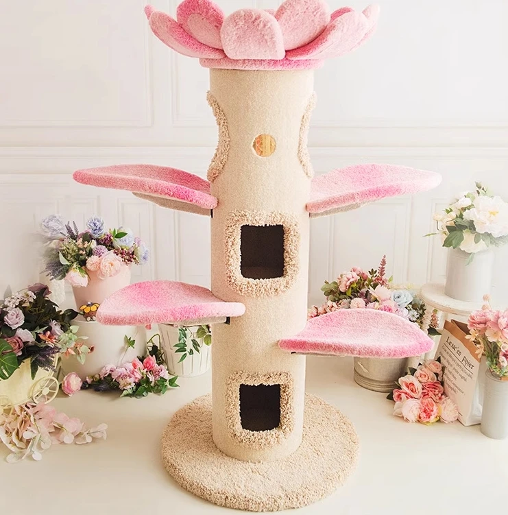 Hot Selling Gothic Tree Collapsible Cube Foldable Folding Cat Scratcher House Pet Bed With Good Quality