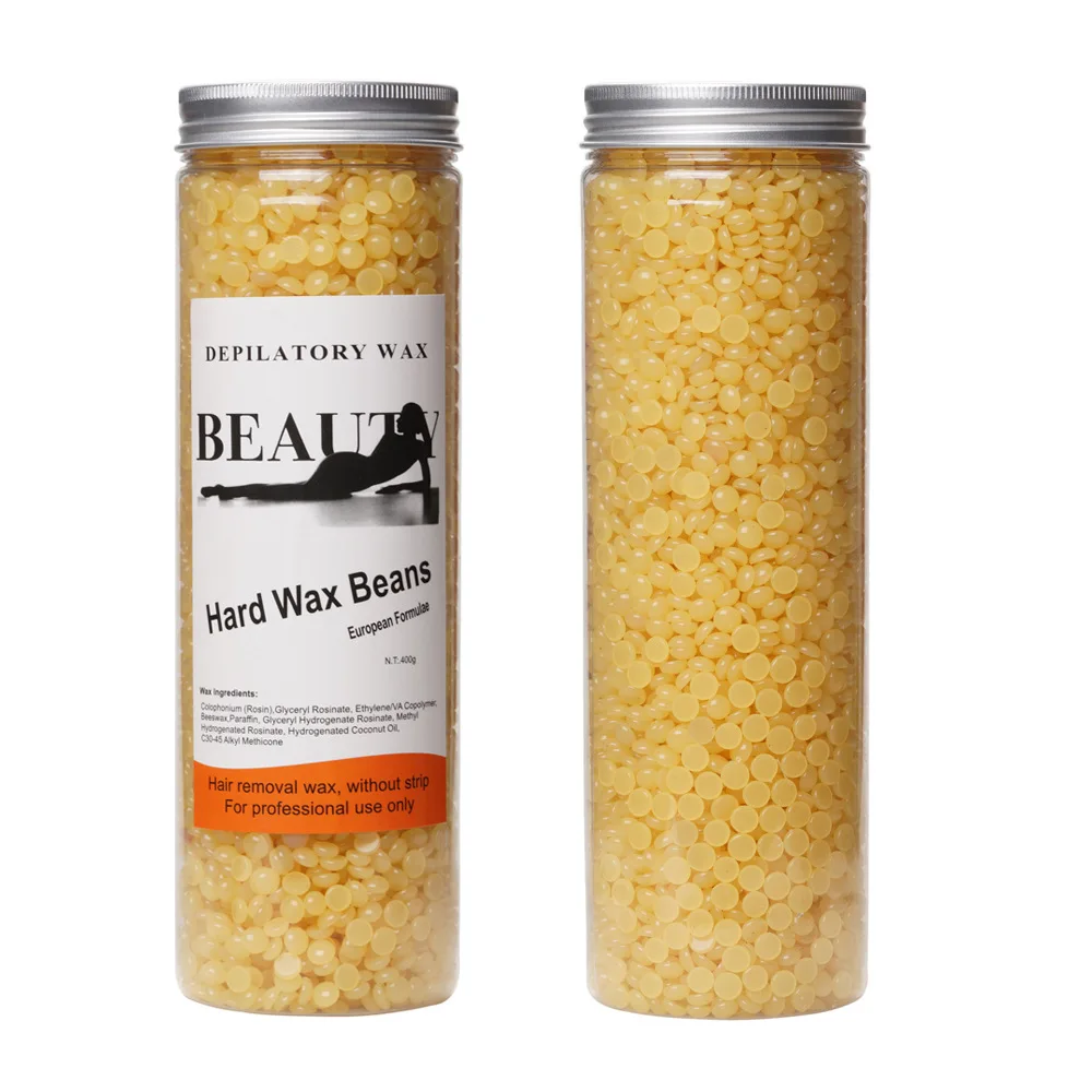 400g tube packaging professional depilatory hard wax beads no strip wax beans for hair removal