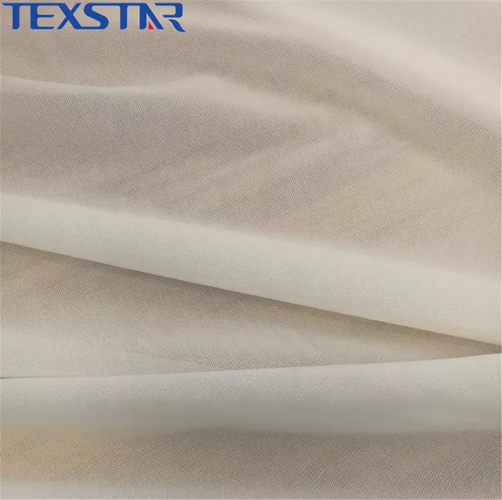 Nylon spandex power net elastic tulle 4 way stretch mesh fabric