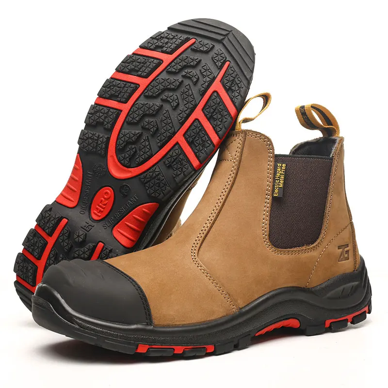 L603 светло-коричневая Высокая защитная обувь сертифицированная сварочная