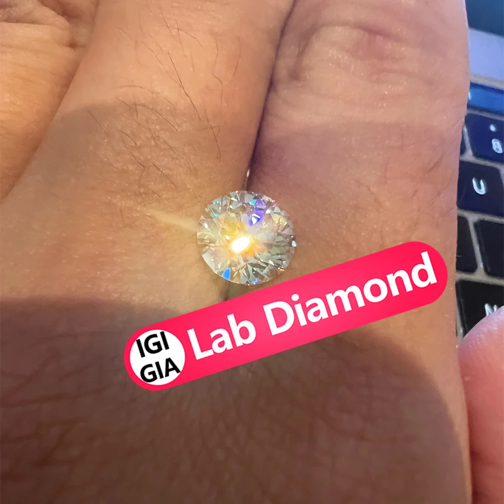 Оптовая продажа лаборатория созданная Алмазная VVS-VS 0 1 карат до 5 D E FLab сыпучих синтетических алмазов