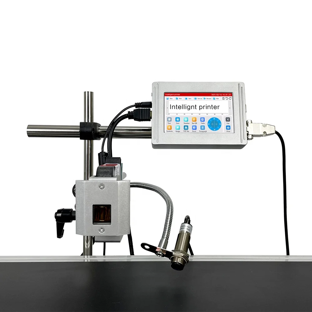 Online TIJ smart printer fast speed industrial intelligent thermal coding for printing expiry date lots of QR code