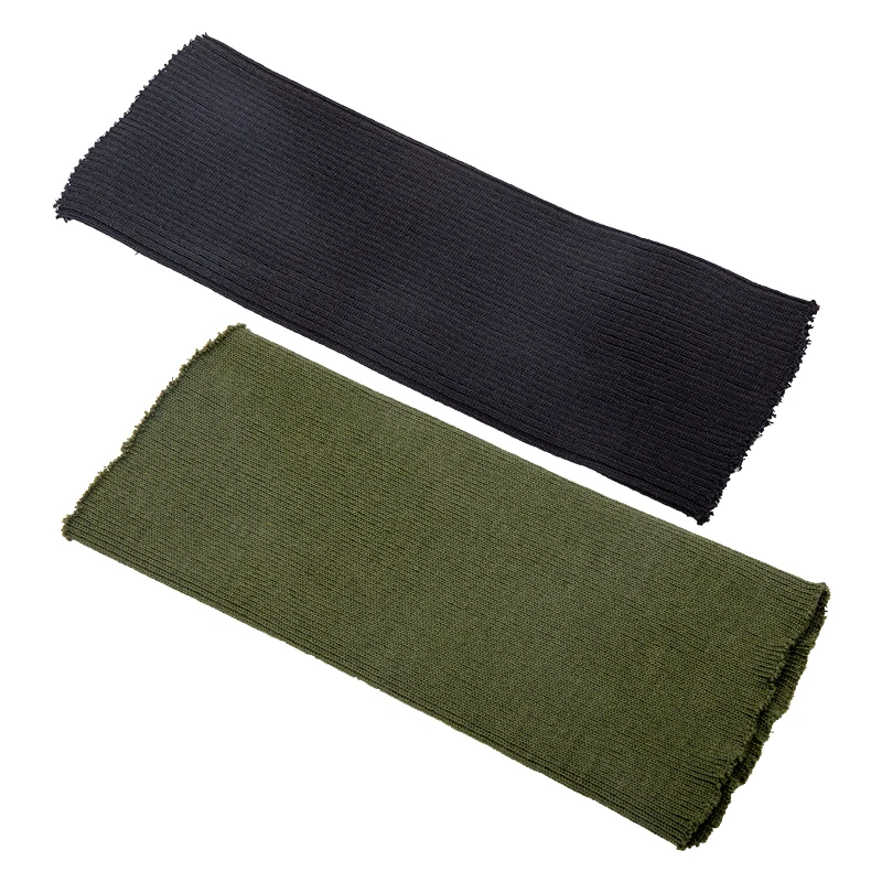 Custom Flame Retardant Rib Knit Fabric Seamless Collar Cuffs Flat Aramid 3A Knit 2+2 Spandex Rib Cuff for Woven Garment Cuffs