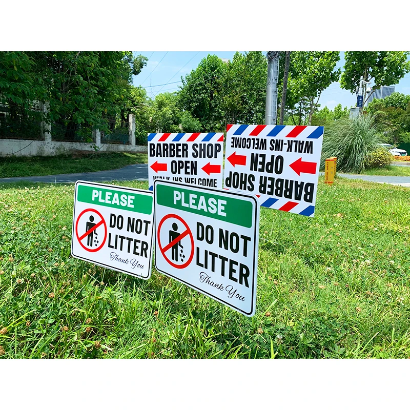 custom security yard signs Waterproof campaign signs lawn corrugated plastic Sheet fluted yard sign