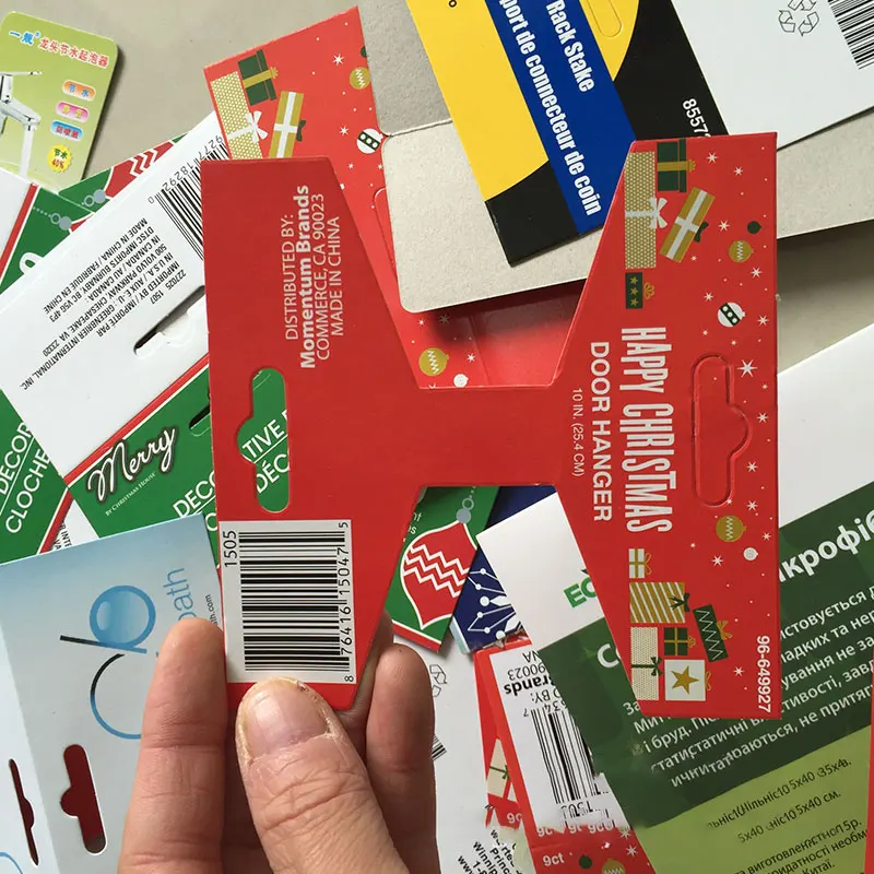 Пользовательский упаковочный колпачок блистерная карта с отверстием для