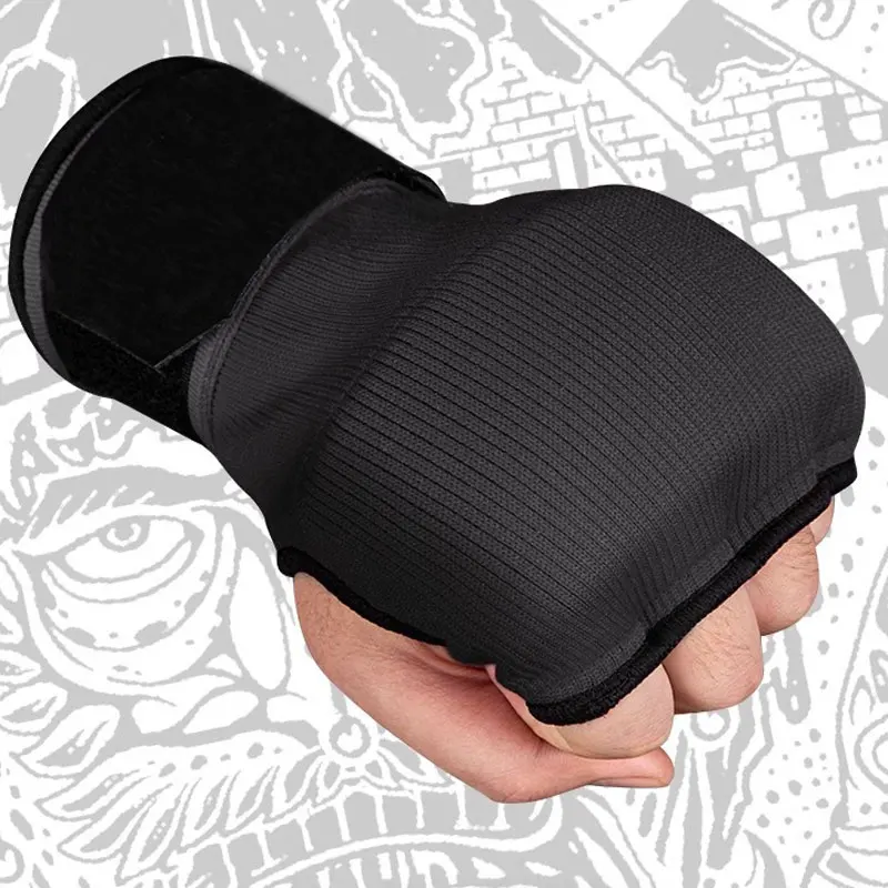 Thai Boxing gel Gloves Half Finger wraps Hands Boxing To resist and fight Boxing Glove Two in One