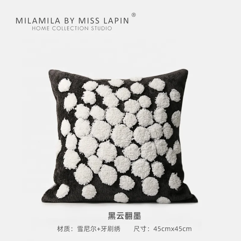 Children Pillows Cushions Pillow Jacquard Cushion Cover Light Luxury Living Room Plush Pillow