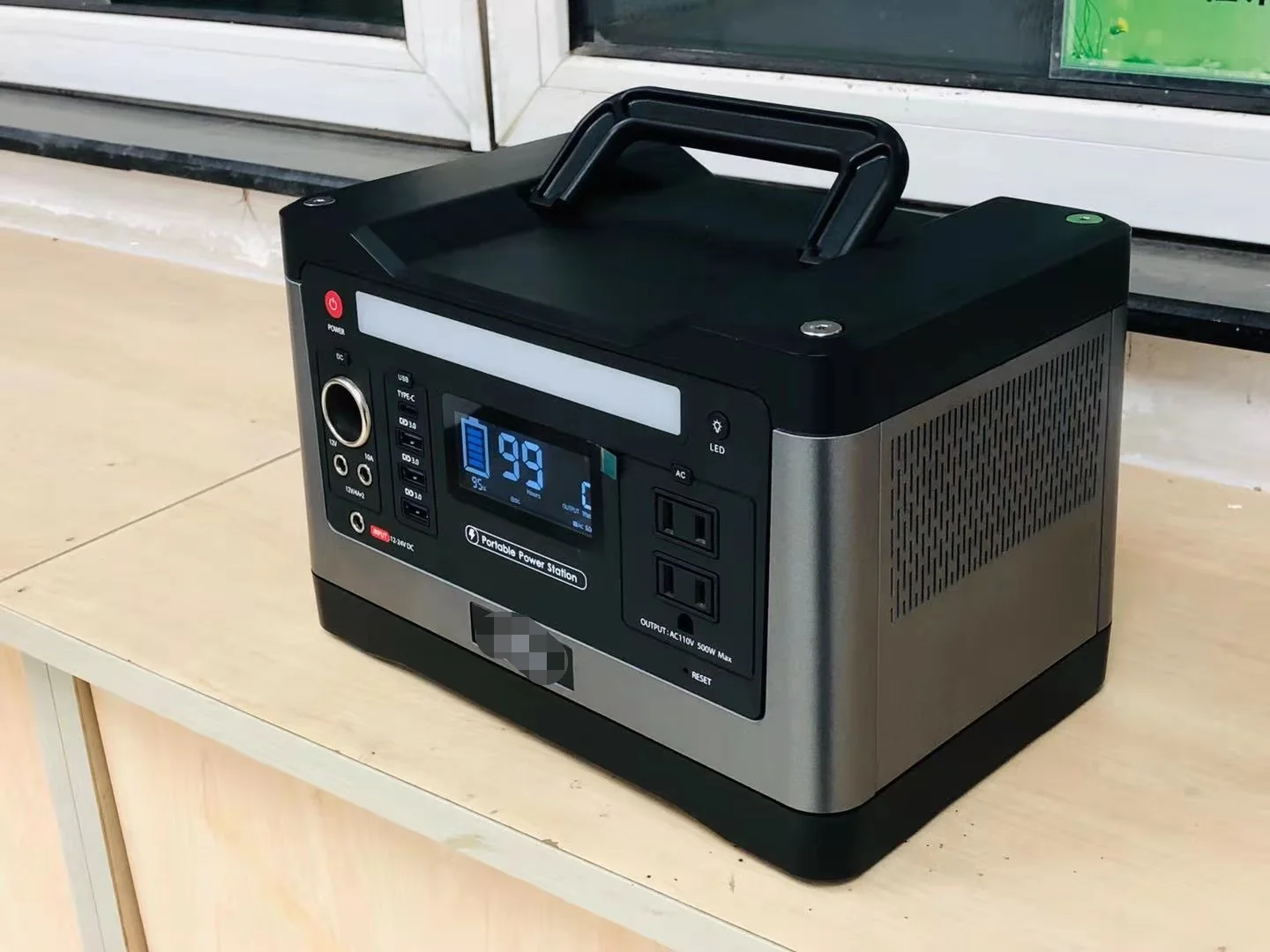 Amazon hot sells 540WH High Capacity Free Custom Logo AC Outdoor Home 500W Lifepo4 portable power station