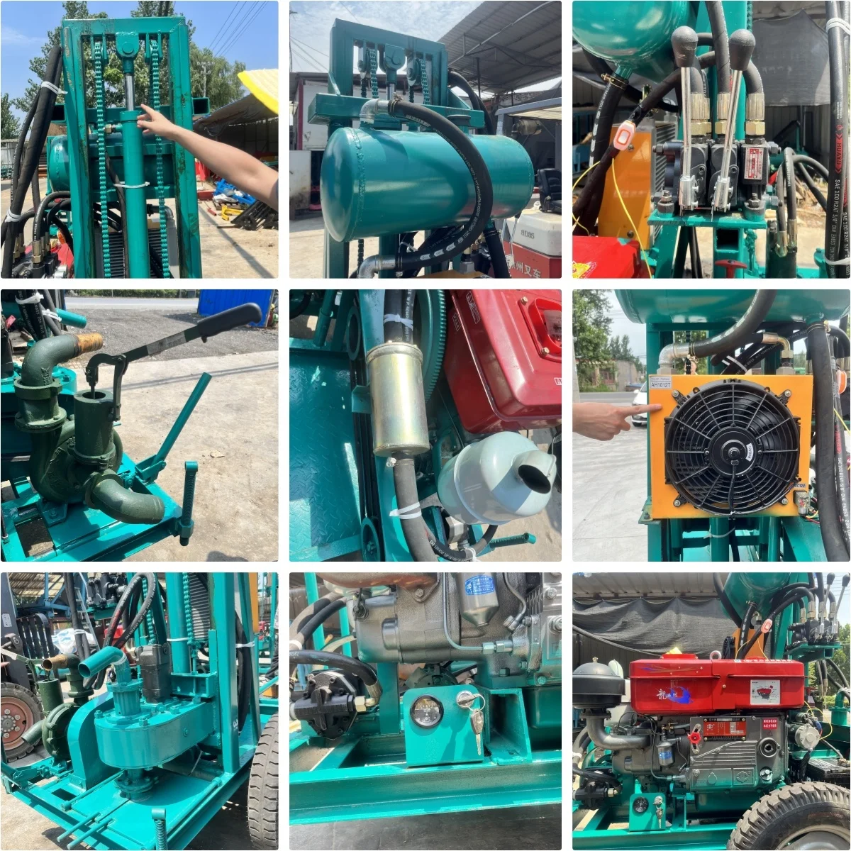 150Y Small Oil Drilling Rig Small Mud Pump For Drilling Rig Easy Operation Small Mini Borehole Water Well Rock Drilling Rig