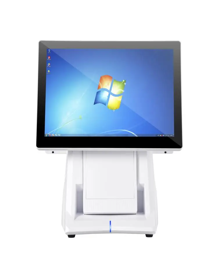 Super Quality 15inch Aluminium Pos System Cash Pos Machine Touch Payment Retail Pos With Desktop Scanner