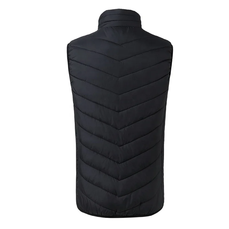 Winter USB Downlook Men Heating Padded Vest Workwear Jacket Gilet Breathable Outdoor Topgear Solid Color Black S-4XL Heated Vest
