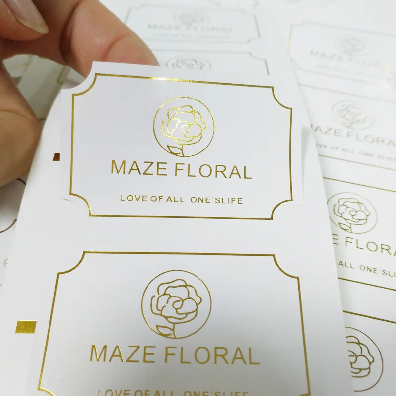 Custom Waterproof Round Gold Foil  Logo Thank You Sticker Labels Self-Adhesive Stickers For Packaging Label