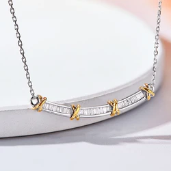 BAROLI latest inspirational designs fashion jewelry 14k 18k solid gold minimalist diamond necklace for women