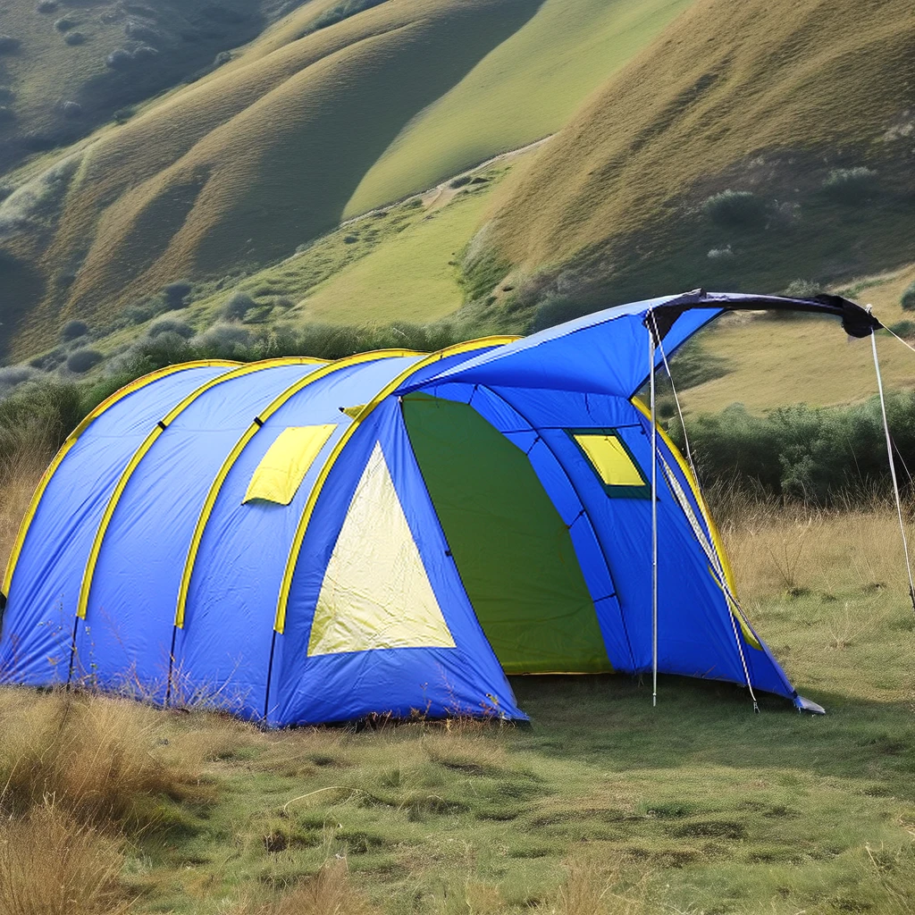 Wind Valley Portable 5-6 Person Aluminum Pole Outdoor Family Camping Tent Tunnel Style