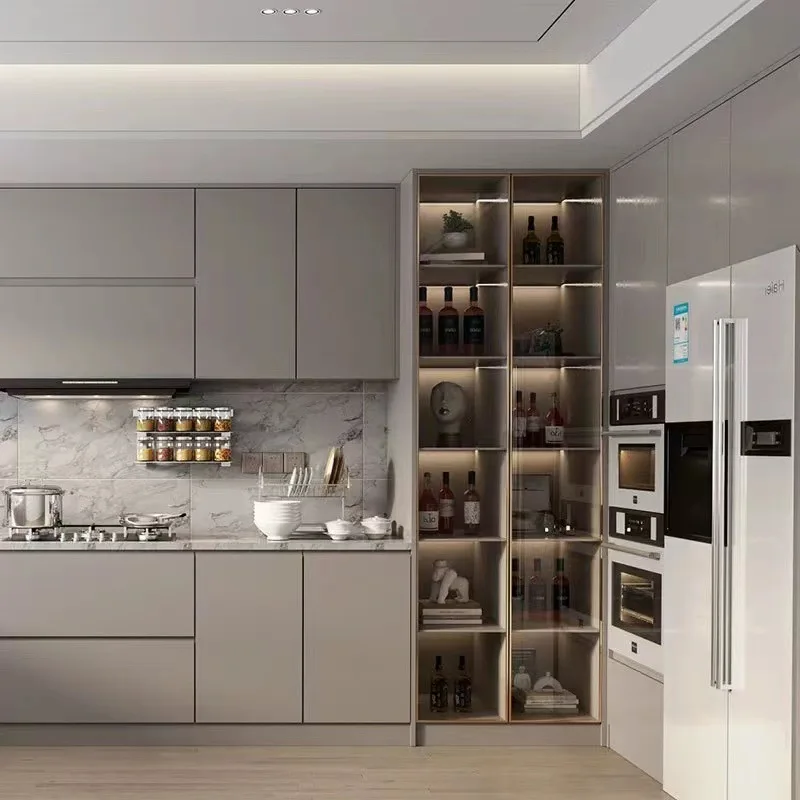 Modern Ready To Assemble Modular Style White kitchen furniture solid wood kitchen cabinet cupboard sets kitchen cabinet model