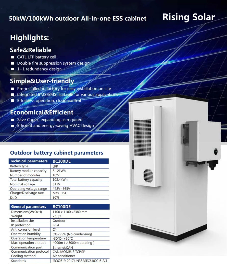 Kstar 100kWh All in One ESS 50KW Hybrid Solar Inverter+100kWh CATL LFP Battery Pack 1MWH 2MWH Container Energy Storage System