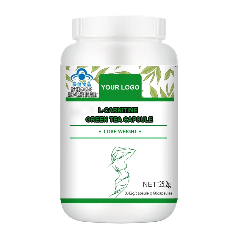 L-carnitine green tea capsule tablets reduce lose weight slimming device equipment healthcare supplement
