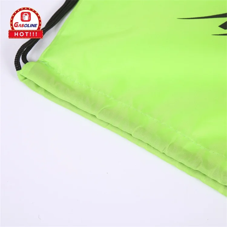 Promotional foldable reusable custom logo printed cheap foldable tote shopping drawstring polyester bag