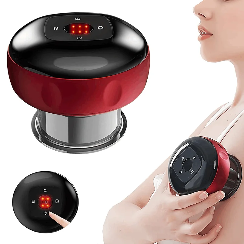 Electric Cupping Massager, Rechargeable 6/12 Speed Professional Intelligent Cupping Therapy, Portable Scraping Tool for Home