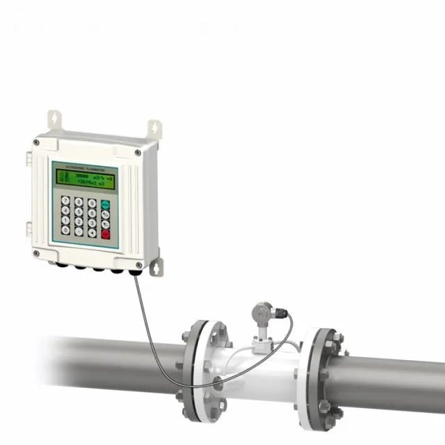 Taijia clamp type wall-mounted ultrasonic oil flow meter china ultrasonic flowmeter