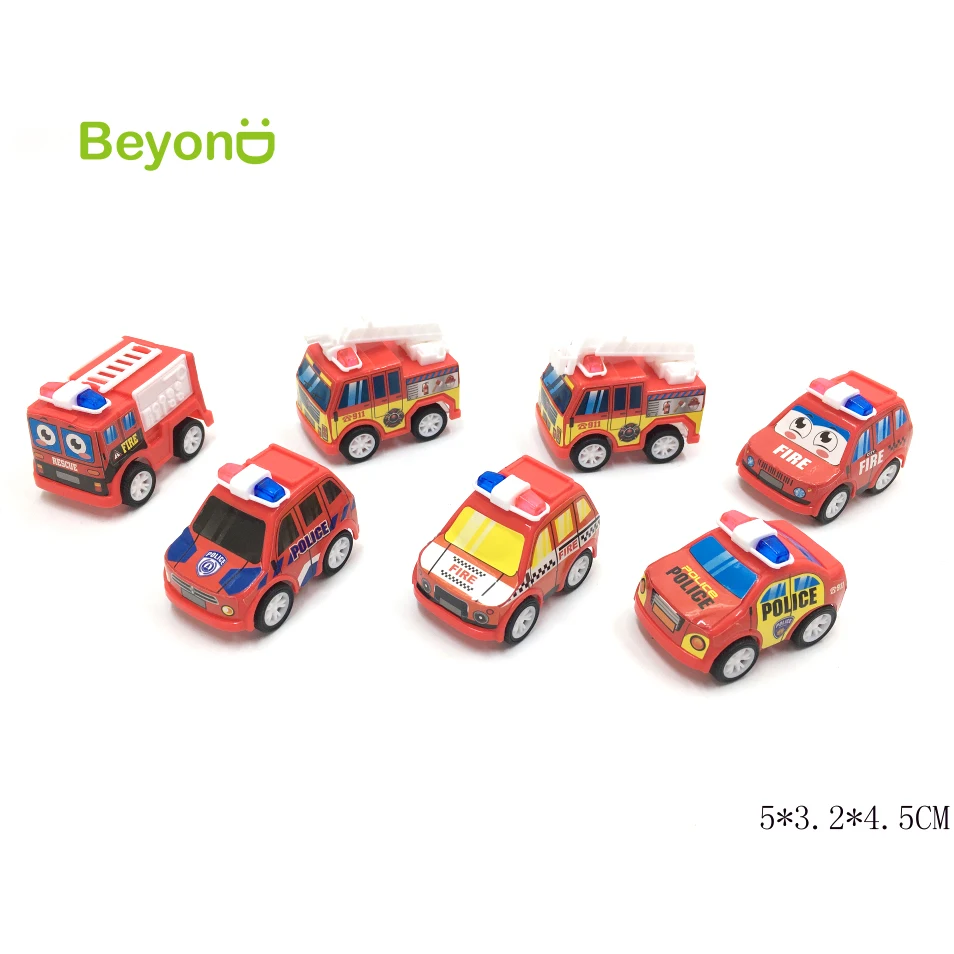 Mini pull back universal fire car, engineering car, bus toy car boy toy child kid girl car birthday promotional gift