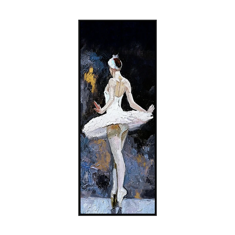 Handmade Figurative Abstract Ballet Dancer Girls Dancing Canvas Art Oil Ballerina Paintings Modern Art for Home Decor