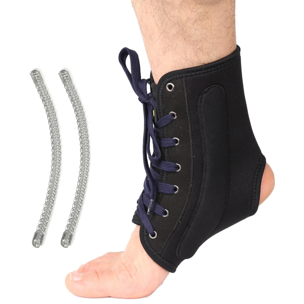 Adjustable Lace Up Neoprene Ankle Stabilizer Support Brace