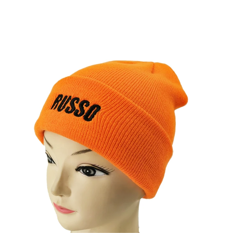 BSCI promotional custom design ODM OEM acrylic plain color cheap winter hats for sport