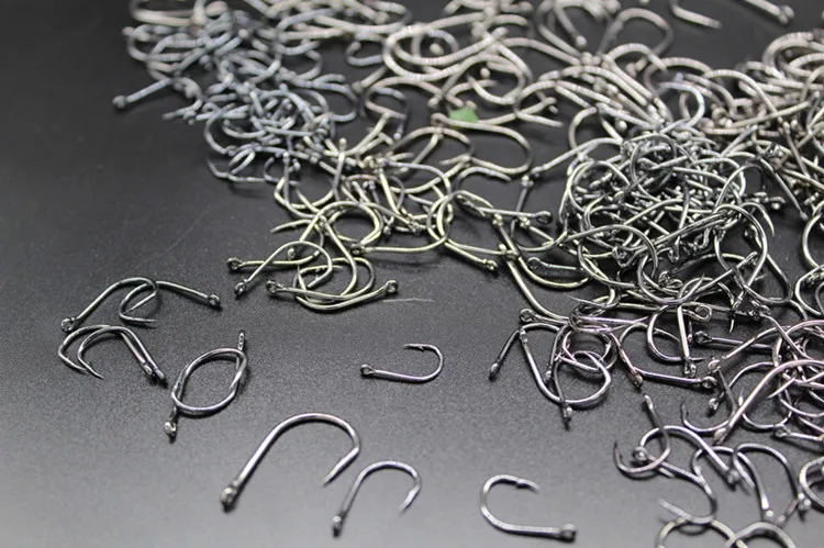 Wholesale Fishing Gaff Hook 100PCS/BOX 500PCS/BOX High Carbon Steel Jig Bait Sharp Fish Hook for Saltwater Freshwater