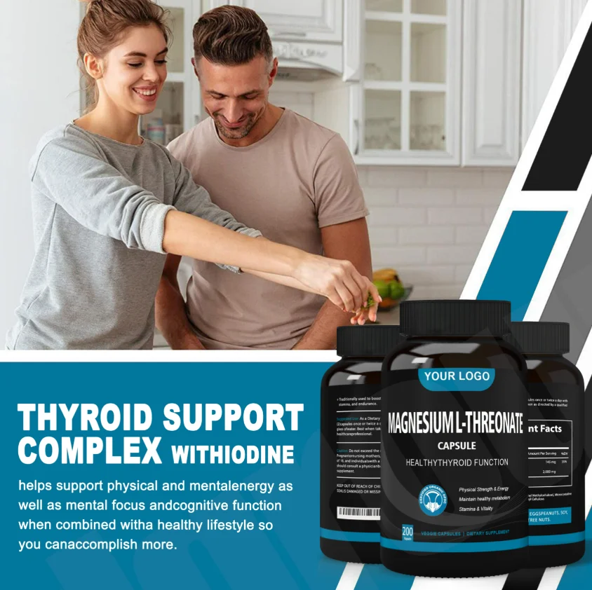 OEM 2000mg magnesium l-threonate capsules high quality supplements to improve sleep quality and muscle recovery