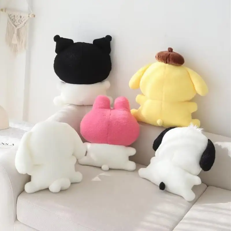 Wholesale Cartoon cute cookie shape Kuromi Melody Pochacco plush doll kawaii pompompurin sofa pillow stuffed dolls gift