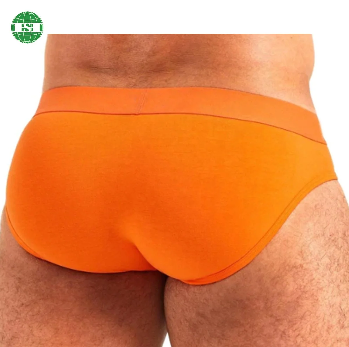 Customized logo male underwear 95/5 organic cotton/ spandex mens briefs OEM with name on waistband