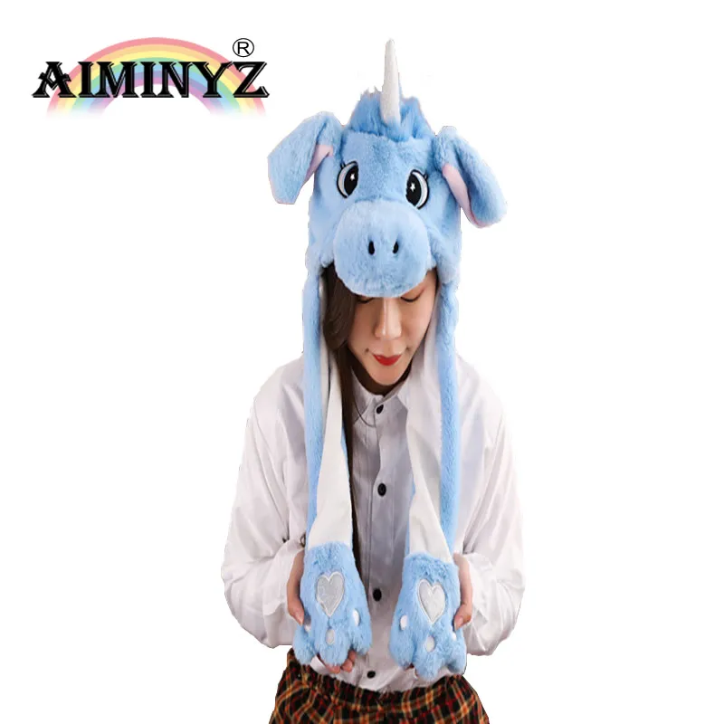 Горячая Распродажа AIMINYZ Длинные Стильные прыгающие уши с лапками мультяшная шляпа всплывающая при прессовании для унисекс взрослых на день рождения Косплей вечеринки