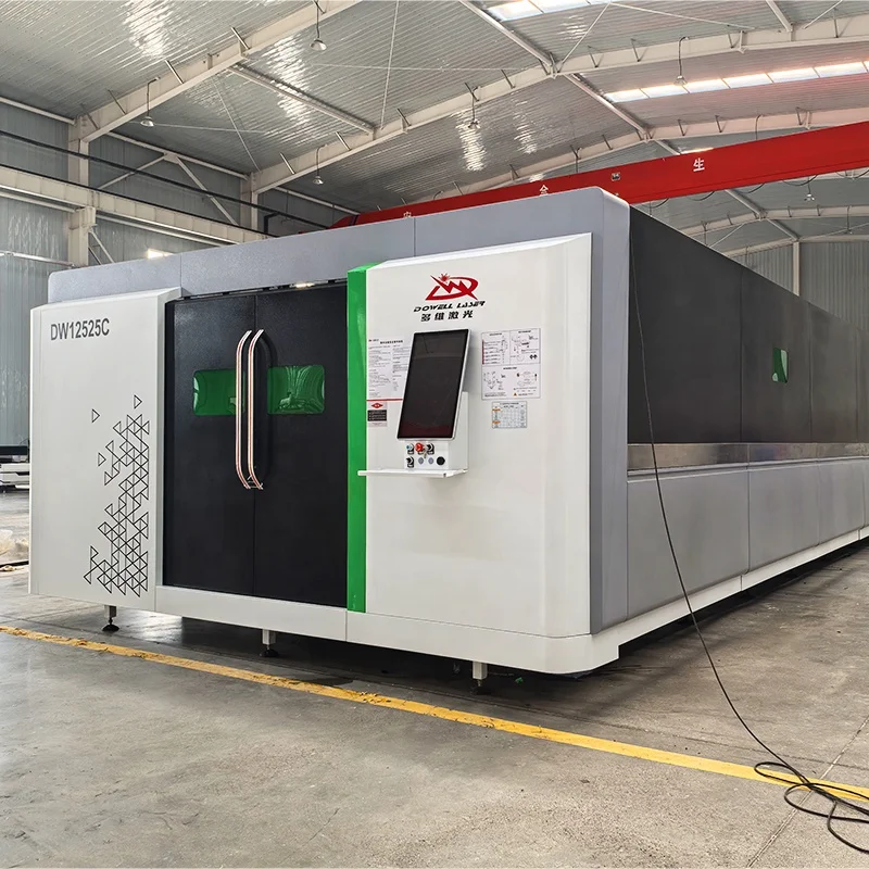 Dowell Precision Bevel Cut Sheet Metal Laser Cutting Machine 6000w 12kw 15kw Max Mat Cutter 45 Degree Bevel 3d Five-Axis Factory