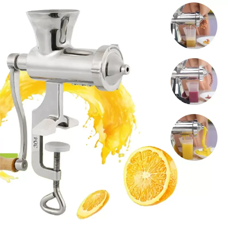 Vegetable And Fruit Household Hand-cranked Juicer  304 Stainless Steel Manual Juicer