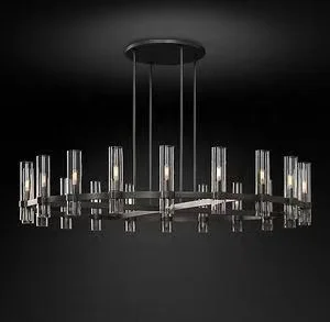 Hanging Lamp American black Pendant Lighting Fixtures bronze finish Round Chandeliers