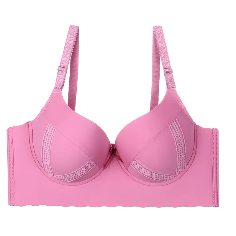 Hot sale underwear large breasts xl plus size bra with back support brassiere for women