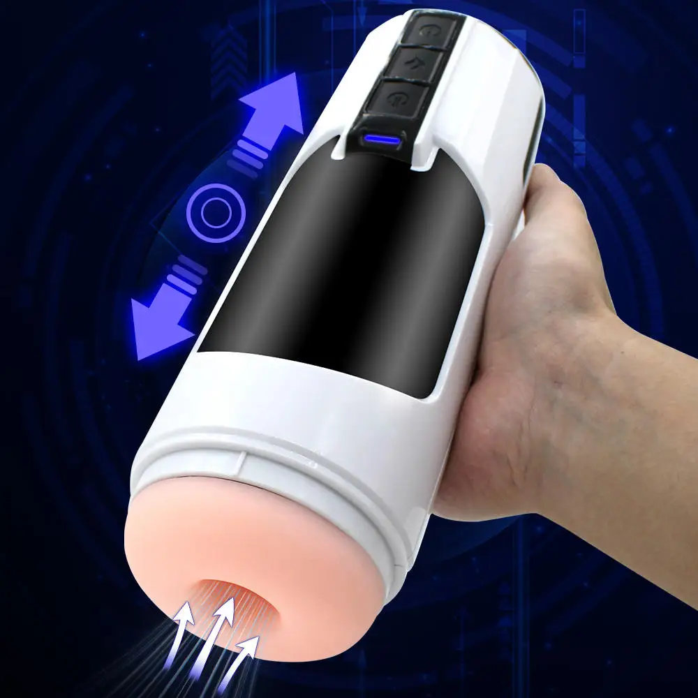 Male Masturbation Machine Artificial Vagina Big Pumps Silicone Vagina Men Sex Toy sucking Retractable Masturbator Cup For Men