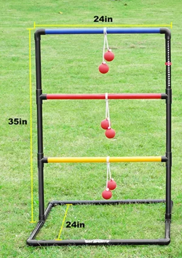 Plastic Premium Outdoor Lawn Game Set Ladder Toss Set With Travel Carrying Case