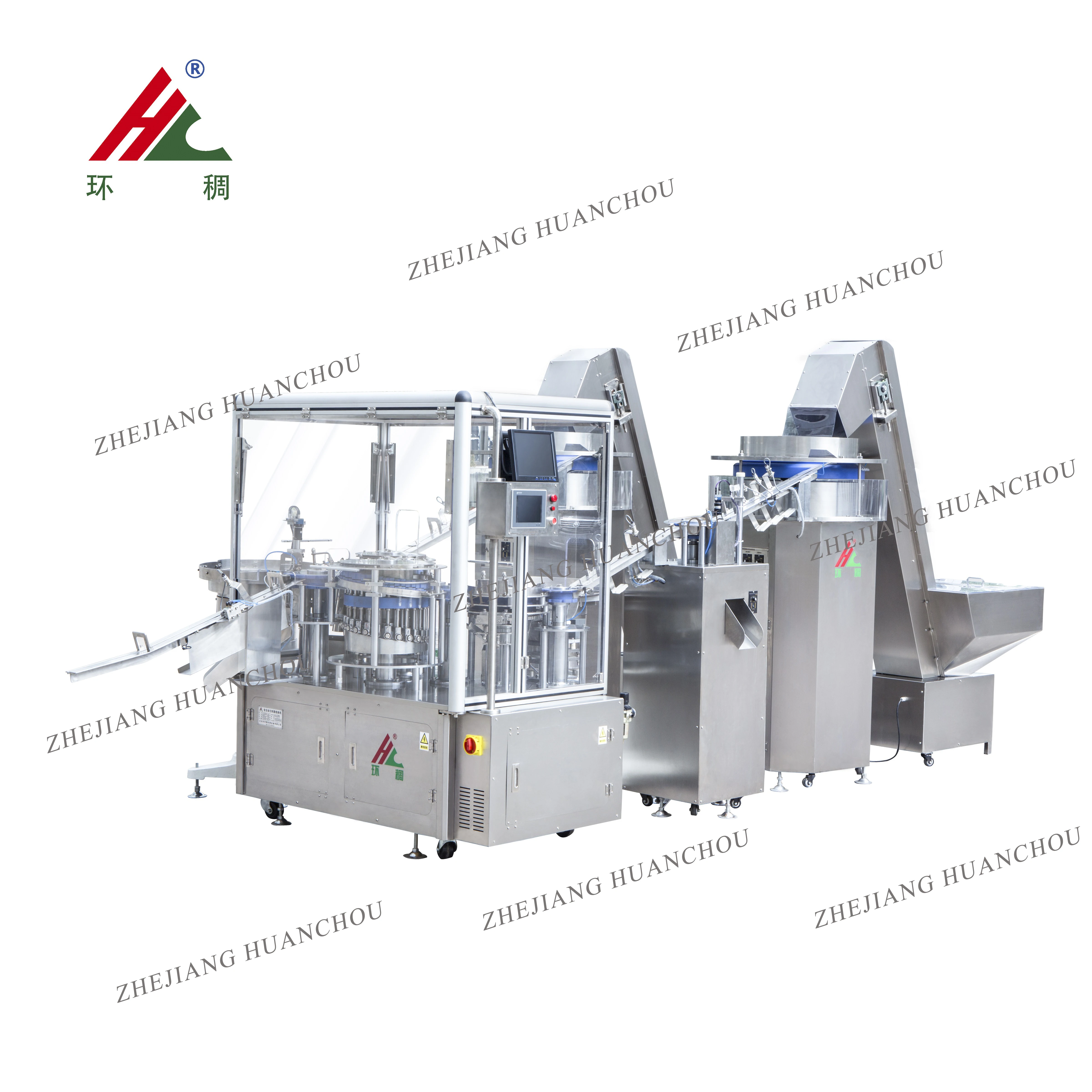 Plastic disposable Syringe Assembly making Machine With Safety Cover Zhejiang Huanchou