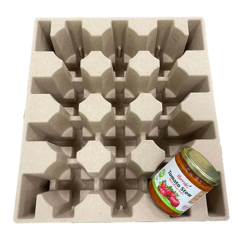 Индивидуальный дизайн, биоразлагаемый формованный лоток для целлюлозы, бумажная формовочная упаковка для тушеного томата